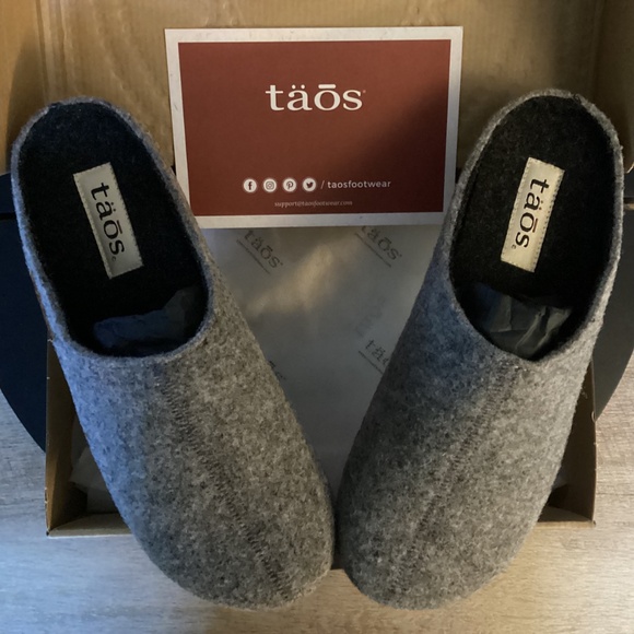 NWT TAOS Woollery Wool Clogs Grey-Sz 8 - Picture 3 of 10